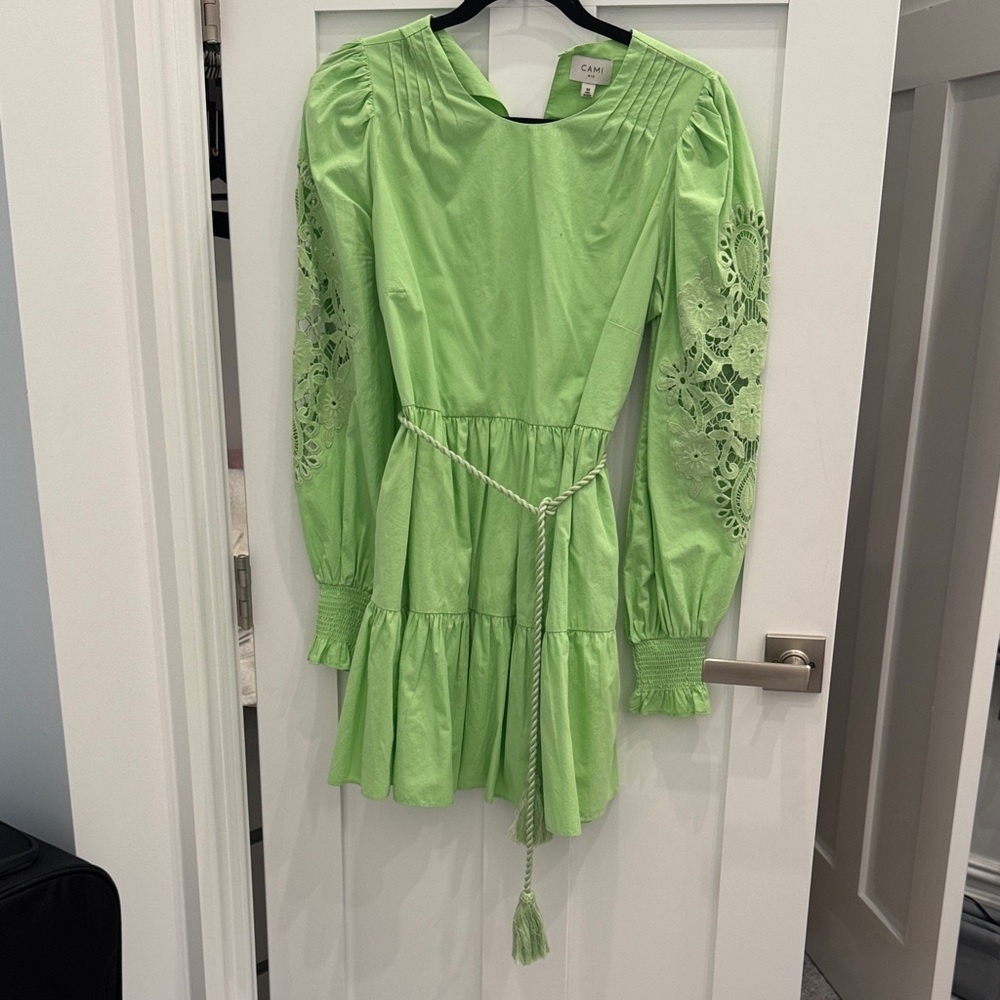 Cami NYC Lime Green Long Sleeve Dress